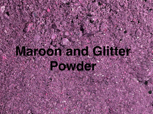 Maroon and Glitter Powder