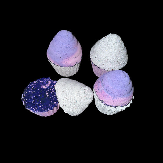 Purple and Glitter Cupcakes