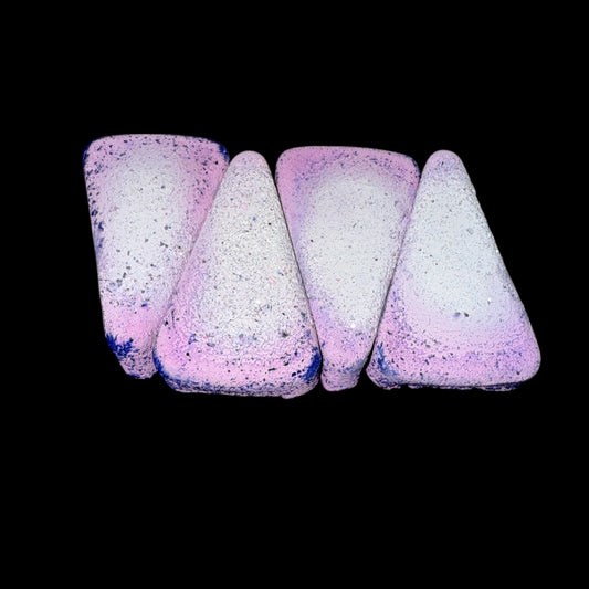 Four (4) Purple and Glitter Triangles