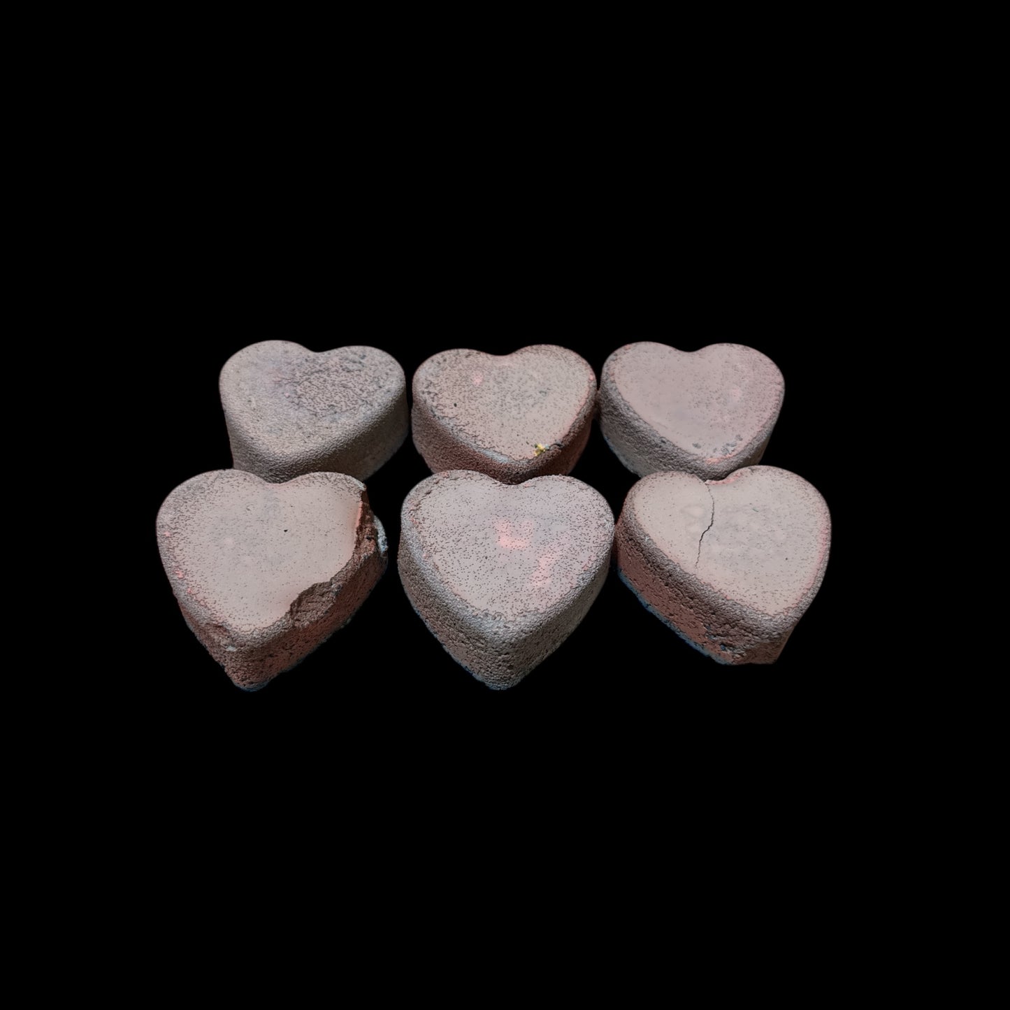 Six (6) Gray Hearts