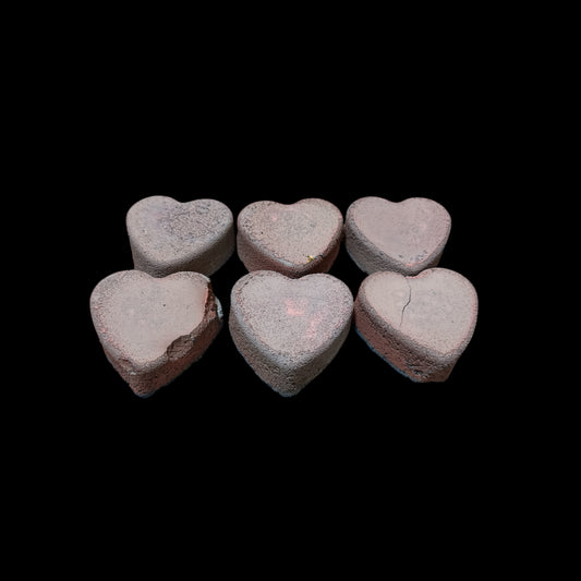 Six (6) Gray Hearts