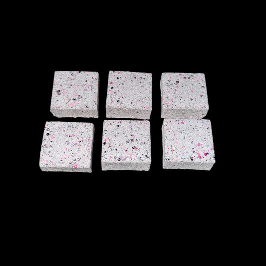 Six (6) Glitter Mini Cubes