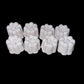 Eight (8) Glitter Flower Cylinders