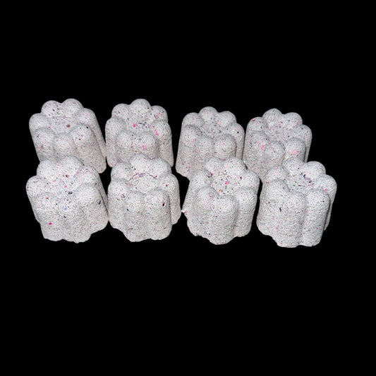 Eight (8) Glitter Flower Cylinders